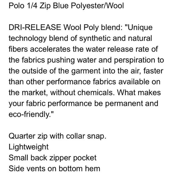 Outdoor Research Blue Quarter Zip Lightweight Performance Dri Release Polo Shirt - Picture 3 of 16